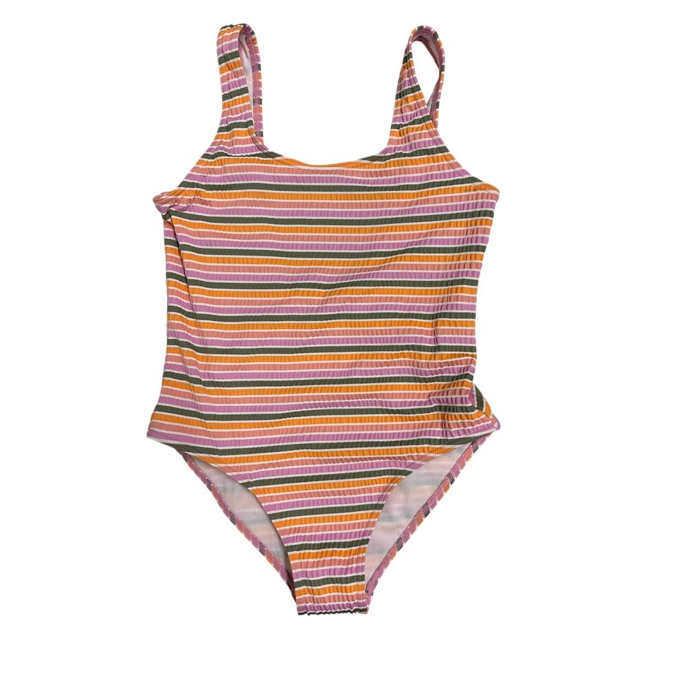 NEW Girls Sz 8 or 16 Roxy swim One piece SWIM suit pink green white